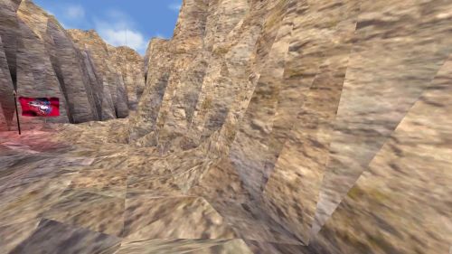 Unreal Tournament 99 First Person gameplay screenshot 6 of 10 - Map: CTF-BT-GiantCanyon.unr - Demo: f9189589-8148-4835-a38d-c0b6cc277a55.dem - Gameplay match