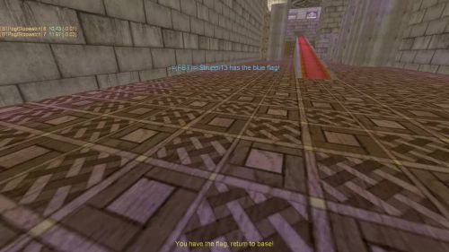 Unreal Tournament 99 First Person gameplay screenshot 7 of 10 - Map: CTF-BT-KR-WaitingRoom2.unr - Demo: b125573a-ef6c-41dd-a9b3-9ff64249da9e.dem - Gameplay match