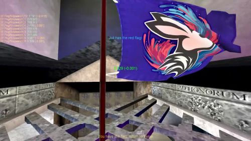 Unreal Tournament 99 First Person gameplay screenshot 7 of 10 - Map: CTF-BT-The_Room.unr - Demo: 72dc6a24-d92c-4328-8b8e-4eeb9a0031e2.dem - Gameplay match