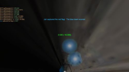 Unreal Tournament 99 First Person gameplay screenshot 8 of 10 - Map: CTF-BT-The_Room.unr - Demo: 72dc6a24-d92c-4328-8b8e-4eeb9a0031e2.dem - Gameplay match