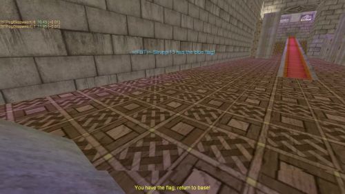 Unreal Tournament 99 First Person gameplay screenshot 7 of 10 - Map: CTF-BT-KR-WaitingRoom2.unr - Demo: b83c0c06-9923-4583-a979-6d8a18b3cb9b.dem - Gameplay match
