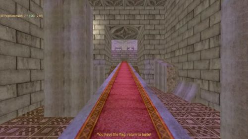 Unreal Tournament 99 First Person gameplay screenshot 8 of 10 - Map: CTF-BT-KR-WaitingRoom2.unr - Demo: b83c0c06-9923-4583-a979-6d8a18b3cb9b.dem - Gameplay match