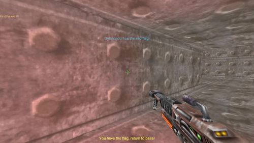 Unreal Tournament 99 First Person gameplay screenshot 1 of 10 - Map: CTF-BT-Find-The-Way-v1.unr - Demo: 512c790f-f6d8-47b5-a97d-19a951cc8e66.dem - Gameplay match