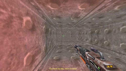 Unreal Tournament 99 First Person gameplay screenshot 4 of 10 - Map: CTF-BT-Find-The-Way-v1.unr - Demo: 512c790f-f6d8-47b5-a97d-19a951cc8e66.dem - Gameplay match