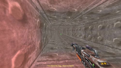 Unreal Tournament 99 First Person gameplay screenshot 5 of 10 - Map: CTF-BT-Find-The-Way-v1.unr - Demo: 512c790f-f6d8-47b5-a97d-19a951cc8e66.dem - Gameplay match
