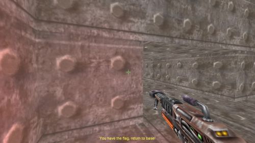 Unreal Tournament 99 First Person gameplay screenshot 6 of 10 - Map: CTF-BT-Find-The-Way-v1.unr - Demo: 512c790f-f6d8-47b5-a97d-19a951cc8e66.dem - Gameplay match