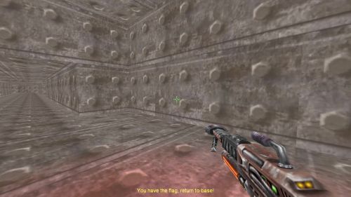 Unreal Tournament 99 First Person gameplay screenshot 7 of 10 - Map: CTF-BT-Find-The-Way-v1.unr - Demo: 512c790f-f6d8-47b5-a97d-19a951cc8e66.dem - Gameplay match