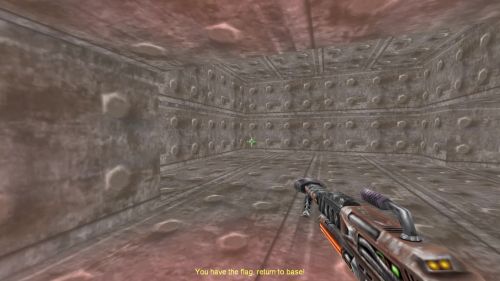 Unreal Tournament 99 First Person gameplay screenshot 8 of 10 - Map: CTF-BT-Find-The-Way-v1.unr - Demo: 512c790f-f6d8-47b5-a97d-19a951cc8e66.dem - Gameplay match