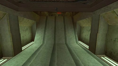 Unreal Tournament 99 First Person gameplay screenshot 5 of 9 - Map: CTF-BT-MagmaquaV1.unr - Demo: 3794ccd6-4f20-4b1c-ab4a-58ee7ff8ca64.dem - Gameplay match