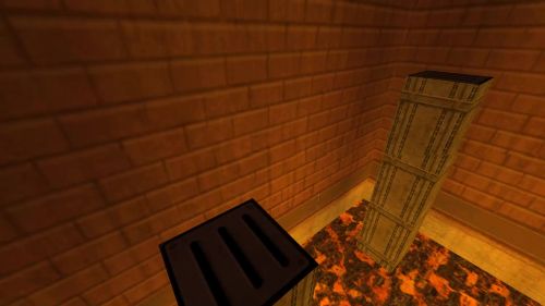 Unreal Tournament 99 First Person gameplay screenshot 6 of 9 - Map: CTF-BT-MagmaquaV1.unr - Demo: 3794ccd6-4f20-4b1c-ab4a-58ee7ff8ca64.dem - Gameplay match