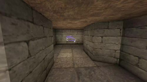 Unreal Tournament 99 First Person gameplay screenshot 5 of 10 - Map: CTF-BT-(Myst)ShowTime.unr - Demo: 5e585c14-6809-4556-8e49-dfb3c3375d9d.dem - Gameplay match