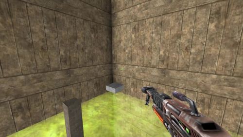 Unreal Tournament 99 First Person gameplay screenshot 5 of 9 - Map: CTF-BT-(Mon-Ch)Still-BorN-v2.unr - Demo: 149fd987-02fa-4656-90c7-803316b5fbe4.dem - Gameplay match