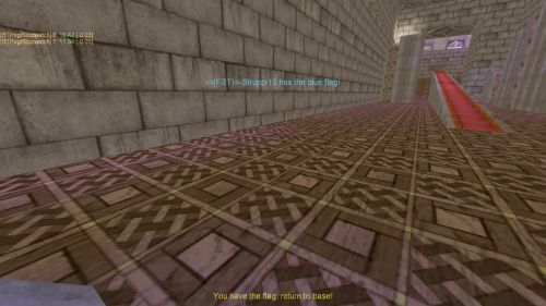 Unreal Tournament 99 First Person gameplay screenshot 7 of 10 - Map: CTF-BT-KR-WaitingRoom2.unr - Demo: 36f1aa5c-47de-4151-b62b-ecb667d9aa31.dem - Gameplay match