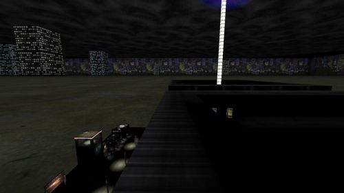 Unreal Tournament 99 First Person gameplay screenshot 8 of 10 - Map: CTF-BT-DarkCity_insta2.unr - Demo: 11ed7f87-e569-400b-8ecb-e136d0eb7231.dem - Gameplay match