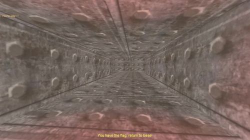 Unreal Tournament 99 First Person gameplay screenshot 1 of 3 - Map: CTF-BT-Find-The-Way-v1.unr - Demo: 1d37385c-a6ea-4dc7-85e2-424b8946721b.dem - Gameplay match