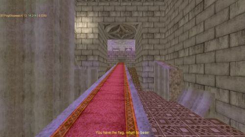 Unreal Tournament 99 First Person gameplay screenshot 8 of 10 - Map: CTF-BT-KR-WaitingRoom2.unr - Demo: 466b2028-20ba-465e-9d2a-c01cae8666c5.dem - Gameplay match