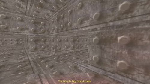 Unreal Tournament 99 First Person gameplay screenshot 2 of 10 - Map: CTF-BT-Find-The-Way-v1.unr - Demo: a5d6cc37-2865-40b8-a614-a55caf7510ea.dem - Gameplay match