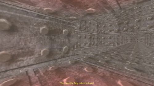 Unreal Tournament 99 First Person gameplay screenshot 3 of 10 - Map: CTF-BT-Find-The-Way-v1.unr - Demo: a5d6cc37-2865-40b8-a614-a55caf7510ea.dem - Gameplay match