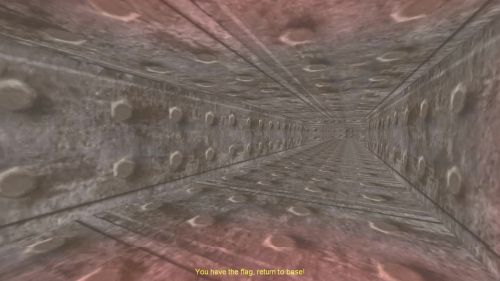 Unreal Tournament 99 First Person gameplay screenshot 8 of 10 - Map: CTF-BT-Find-The-Way-v1.unr - Demo: a5d6cc37-2865-40b8-a614-a55caf7510ea.dem - Gameplay match