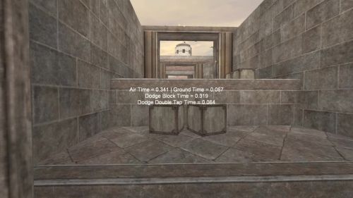 Unreal Tournament 99 First Person gameplay screenshot 1 of 10 - Map: CTF-BT-TrainingGrounds01-Jump.unr - Demo: e3d24d97-1399-415f-a7a0-eeeaa20f3c92.dem - Gameplay match