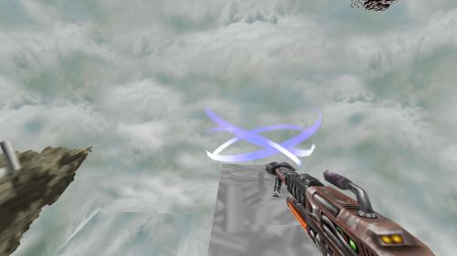 Unreal Tournament 99 First Person gameplay screenshot 2 of 10 - Map: CTF-BT-(TR)UnrealChallenge.unr - Demo: b8687f33-324d-46ca-8991-ee0bb4854d25.dem - Gameplay match