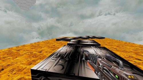 Unreal Tournament 99 First Person gameplay screenshot 5 of 10 - Map: CTF-BT-(TR)UnrealChallenge.unr - Demo: b8687f33-324d-46ca-8991-ee0bb4854d25.dem - Gameplay match