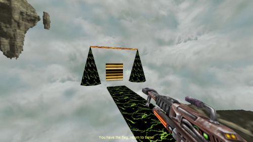Unreal Tournament 99 First Person gameplay screenshot 9 of 10 - Map: CTF-BT-(TR)UnrealChallenge.unr - Demo: b8687f33-324d-46ca-8991-ee0bb4854d25.dem - Gameplay match