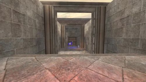 Unreal Tournament 99 First Person gameplay screenshot 9 of 10 - Map: CTF-BT-TrainingGrounds01-Jump.unr - Demo: be0705c0-1ce0-4a0d-b4f6-696bca2acedc.dem - Gameplay match
