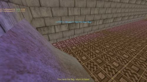 Unreal Tournament 99 First Person gameplay screenshot 7 of 10 - Map: CTF-BT-KR-WaitingRoom2.unr - Demo: c63f6984-f449-41fc-8e1d-20c7aca6d493.dem - Gameplay match