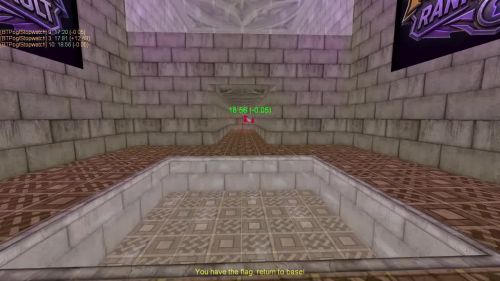 Unreal Tournament 99 First Person gameplay screenshot 9 of 10 - Map: CTF-BT-KR-WaitingRoom2.unr - Demo: c63f6984-f449-41fc-8e1d-20c7aca6d493.dem - Gameplay match