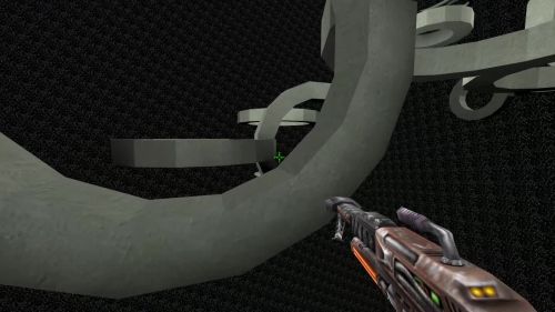 Unreal Tournament 99 First Person gameplay screenshot 1 of 10 - Map: CTF-BT-(Dere)Spacering.unr - Demo: 5ba67946-7ed7-46c5-b563-65ccb3fd7ddf.dem - Gameplay match