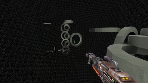 Unreal Tournament 99 First Person gameplay screenshot 5 of 10 - Map: CTF-BT-(Dere)Spacering.unr - Demo: 5ba67946-7ed7-46c5-b563-65ccb3fd7ddf.dem - Gameplay match