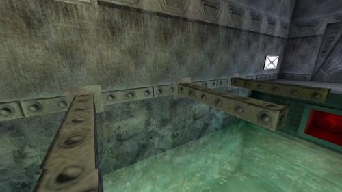 Unreal Tournament 99 First Person gameplay screenshot 6 of 10 - Map: CTF-BT-Hangtime1.unr - Demo: 57552643-30a4-42c4-b277-59146d0b1dbe.dem - Gameplay match