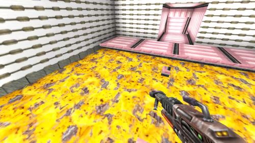 Unreal Tournament 99 First Person gameplay screenshot 8 of 10 - Map: CTF-BT-Round-n'Round-vLO.unr - Demo: 2dc77c31-b1fc-4bb1-b9eb-4891953d94b2.dem - Gameplay match