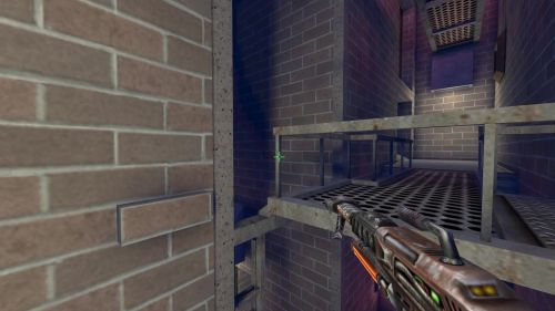 Unreal Tournament 99 First Person gameplay screenshot 2 of 10 - Map: CTF-BT-FlagrantCB.unr - Demo: d1e0de1b-abd0-42b6-8f96-9bc1ae9e1cf7.dem - Gameplay match