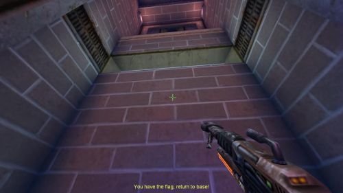 Unreal Tournament 99 First Person gameplay screenshot 10 of 10 - Map: CTF-BT-FlagrantCB.unr - Demo: d1e0de1b-abd0-42b6-8f96-9bc1ae9e1cf7.dem - Gameplay match