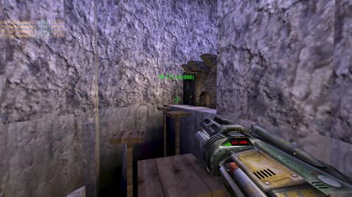 Unreal Tournament 99 First Person gameplay screenshot 6 of 10 - Map: CTF-BT-Cliffs2.unr - Demo: 68ecde13-dc94-4721-a08f-4fff0d56ac84.dem - Gameplay match