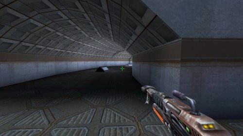 Unreal Tournament 99 First Person gameplay screenshot 2 of 10 - Map: CTF-BT-RushMap.unr - Demo: f7472e3e-c669-4ef4-8e7a-dc17c081bf22.dem - Gameplay match