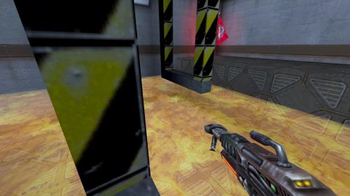 Unreal Tournament 99 First Person gameplay screenshot 8 of 10 - Map: CTF-BT-RushMap.unr - Demo: f7472e3e-c669-4ef4-8e7a-dc17c081bf22.dem - Gameplay match
