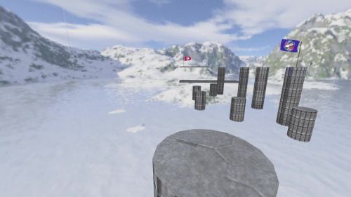 Unreal Tournament 99 First Person gameplay screenshot 6 of 11 - Map: CTF-BT-SiberiaRun.unr - Demo: 89382094-bbdb-4661-aef2-f6408dde9202.dem - Gameplay match