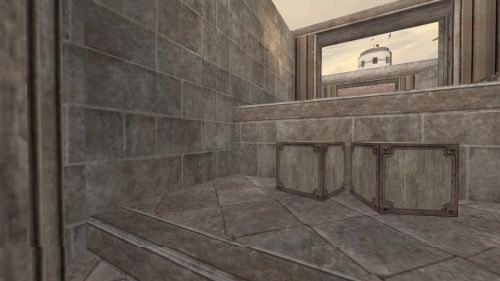 Unreal Tournament 99 First Person gameplay screenshot 1 of 9 - Map: CTF-BT-TrainingGrounds01-Jump.unr - Demo: 5cb3f6aa-559c-4943-b3dd-2b12e76f146b.dem - Gameplay match