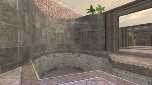 Unreal Tournament 99 First Person gameplay screenshot 8 of 9 - Map: CTF-BT-TrainingGrounds01-Jump.unr - Demo: 5cb3f6aa-559c-4943-b3dd-2b12e76f146b.dem - Gameplay match