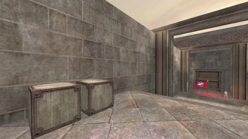 Unreal Tournament 99 First Person gameplay screenshot 9 of 9 - Map: CTF-BT-TrainingGrounds01-Jump.unr - Demo: 5cb3f6aa-559c-4943-b3dd-2b12e76f146b.dem - Gameplay match