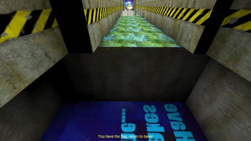 Unreal Tournament 99 First Person gameplay screenshot 5 of 9 - Map: CTF-BT-(goku)-IDK-dbl.unr - Demo: 7ccb8781-0d2a-4822-880b-1f3ed5ae4346.dem - Gameplay match