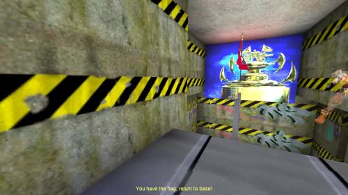 Unreal Tournament 99 First Person gameplay screenshot 9 of 9 - Map: CTF-BT-(goku)-IDK-dbl.unr - Demo: 7ccb8781-0d2a-4822-880b-1f3ed5ae4346.dem - Gameplay match