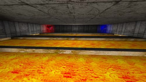 Unreal Tournament 99 First Person gameplay screenshot 3 of 11 - Map: CTF-BT-Shortest-Rush-Ever.unr - Demo: 93ea49a3-2755-4aab-b4a9-3724bea62ae3.dem - Gameplay match