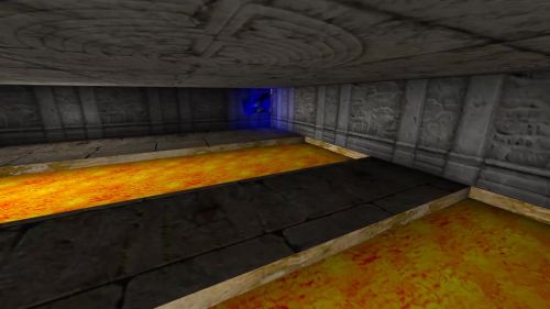 Unreal Tournament 99 First Person gameplay screenshot 4 of 11 - Map: CTF-BT-Shortest-Rush-Ever.unr - Demo: 93ea49a3-2755-4aab-b4a9-3724bea62ae3.dem - Gameplay match