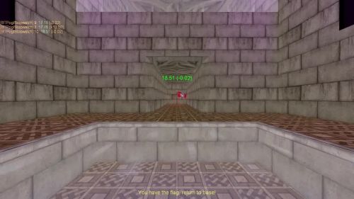 Unreal Tournament 99 First Person gameplay screenshot 9 of 10 - Map: CTF-BT-KR-WaitingRoom2.unr - Demo: e2b8a6dd-5276-4b46-aaea-38edee336384.dem - Gameplay match