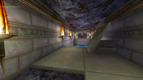 Unreal Tournament 99 First Person gameplay screenshot 5 of 10 - Map: CTF-BT-Atlantis-RE.unr - Demo: 74c6860b-f01e-4002-809a-30f45577f20a.dem - Gameplay match