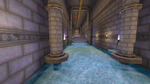 Unreal Tournament 99 First Person gameplay screenshot 7 of 10 - Map: CTF-BT-Atlantis-RE.unr - Demo: 74c6860b-f01e-4002-809a-30f45577f20a.dem - Gameplay match